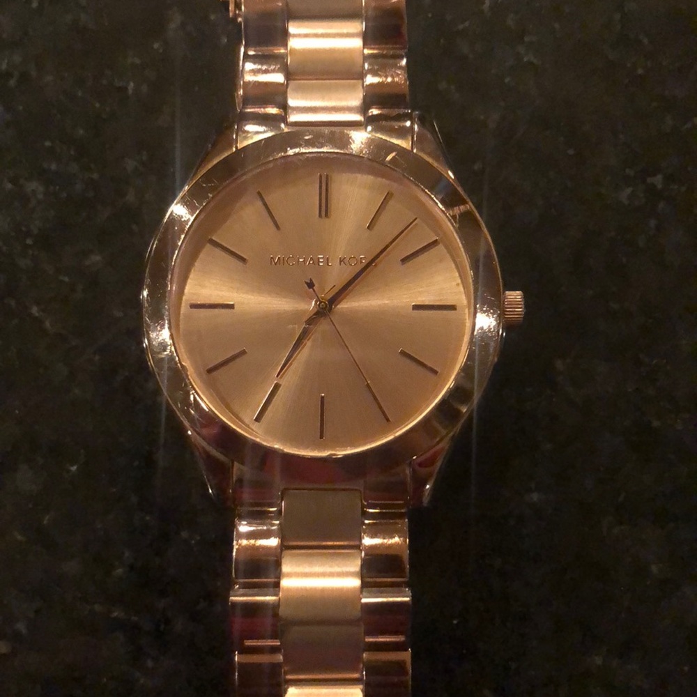 Michael Kors Slim Runaway Rose Gold-Tone Watch